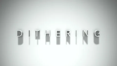 Dithering 3D title animation with shadows on a white background Stock Footage 297671644