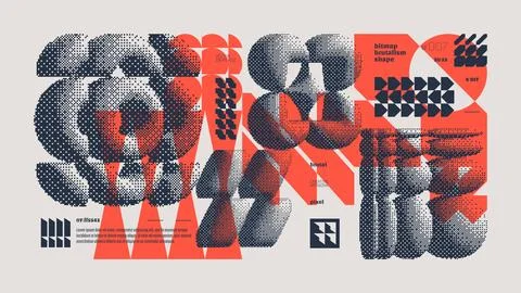 Dithering bitmap abstract vector color background with Postmodern geometric.. 스톡 일러스트