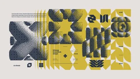 Dithering bitmap abstract vector color background with Postmodern geometric.. Stock Illustration