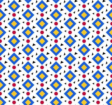 Ditsy diamonds, abstract geometric background with small shapes, seamless vec Stock Illustration