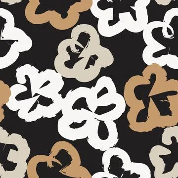 Ditsy Floral Seamless Pattern Design Stock Illustration
