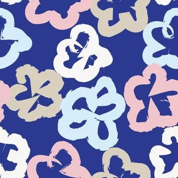 Ditsy Floral Seamless Pattern Design Stock Illustration