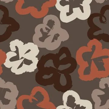 Ditsy Floral Seamless Pattern Design Stock Illustration