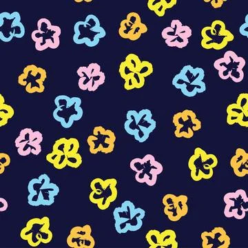 Ditsy Floral Seamless Pattern Design Stock Illustration