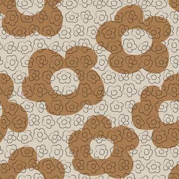 Ditsy Floral Seamless Pattern Design Stock Illustration