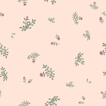Ditsy floral seamless vector pattern Stock Illustration