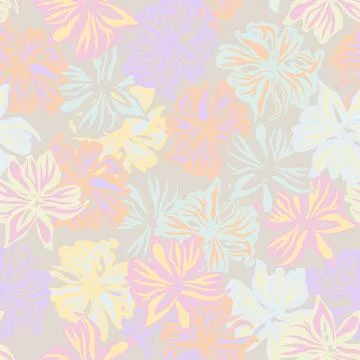 Ditsy floral textile pattern design in pastel colours for fashion and home .. 스톡 일러스트