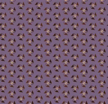 Ditsy leaves seamless pattern. Hand drawn nature background. Brown purple leaf Stock Illustration
