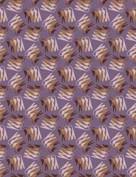 Ditsy leaves seamless pattern. Hand drawn nature background. Brown purple leaf 스톡 일러스트