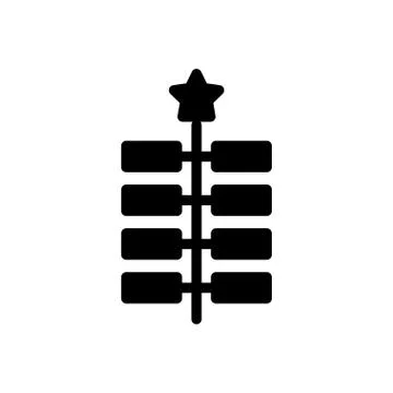 Diva glyph flat icon Stock Illustration