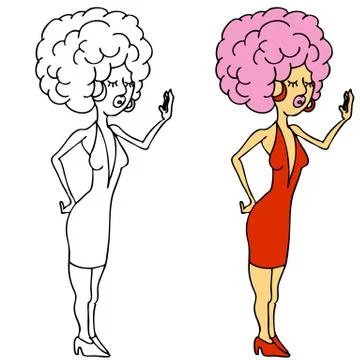 Diva pose Illustrazione stock