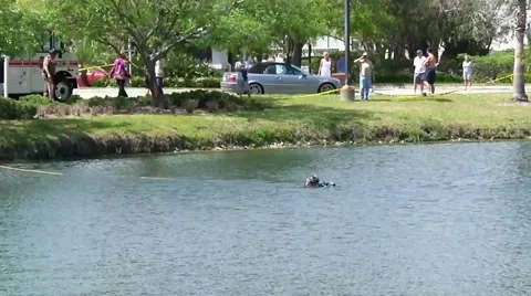 Dive 45 diver #1 Stock Footage 931104