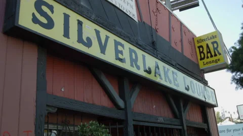 Dive bar in Silver Lake, Los Angeles tavern exterior Stock Footage 49848918