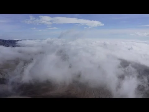 Dive into Cloud Blanket Near Sayram Lake, XinJiang, China Stock Footage 304080440