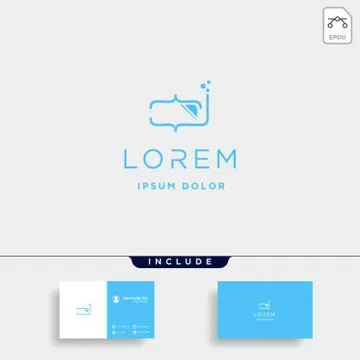 Dive code logo design deep coding technology Stock Illustration