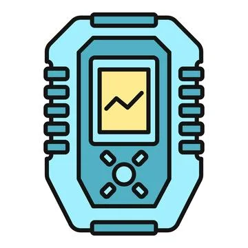 Dive computer showing underwater data tracking icon Stock Illustration