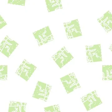 Dive course for sunken objects glyph vector seamless pattern Stockillustratie