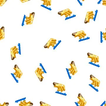 Dive course for sunken objects isometric icon seamless pattern Illustrazione stock