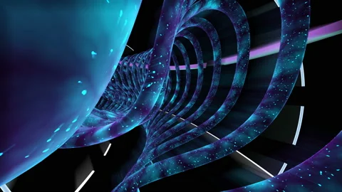 Dive into the deep blue tunnel Stock Footage 102227734