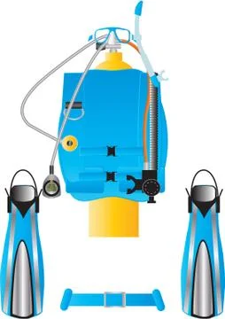 Dive gear Illustrazione stock