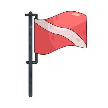 Dive Guide Flag illustration Stock Illustration
