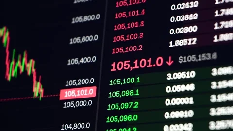 Dive into the intricate texture of cryptocurrency trading. 库存影片 298364094