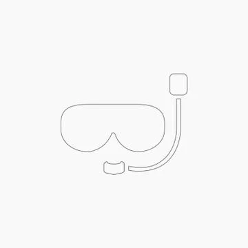Dive mask icon Stock Illustration