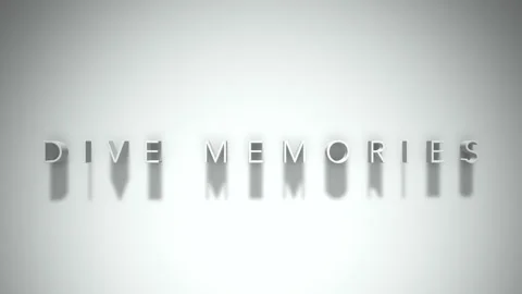 Dive memories 3D title animation white text on a white background Stock Footage 300618268