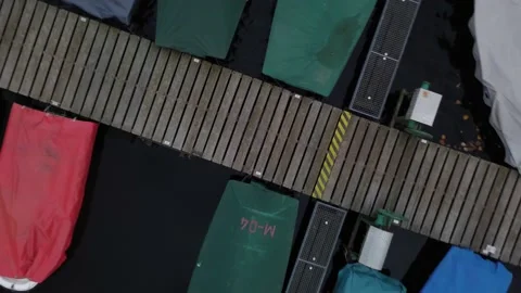 Dive in shot from a boat dock Stock Footage 219839166