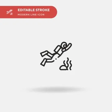 Dive Simple vector icon. Illustration symbol design template for web mobile U Stock Illustration