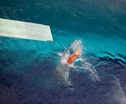 Dive into the water Foto stock