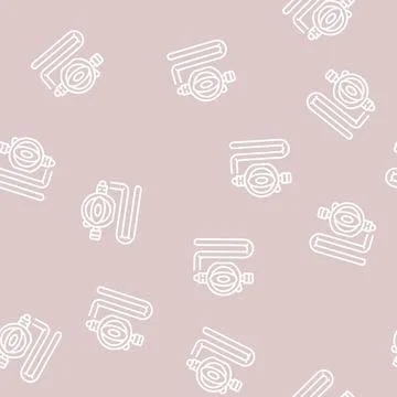 Diver breath tool line seamless pattern Illustrazione stock