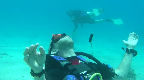 Diver bubbels Stock Footage 769617