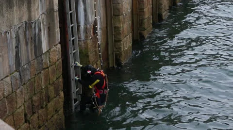 Diver Stock Footage 26080698