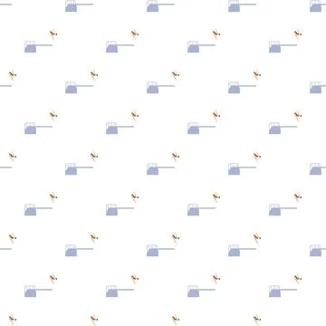 Diver jumping from springboard seamless pattern Stock Illustration
