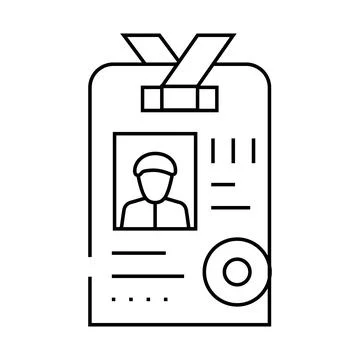 Diver license line icon vector illustration Stock Illustration