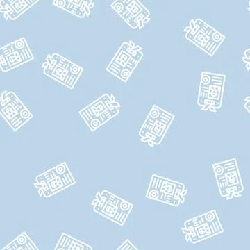 Diver license line vector seamless pattern Stock Illustration