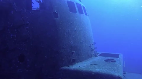 Diver photographing of shipwreck Stock Footage 63462584