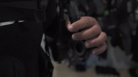 Diver putting on gear Stock Footage 122736368