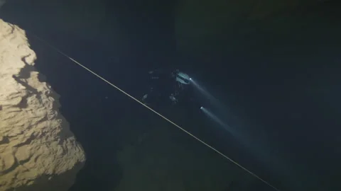 Diver in total and frontal shot follows the guideline,Amaseno,Italy Stock Footage 224711710