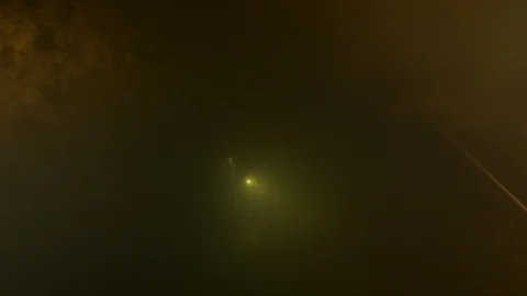 Diver towards camera lights up and follows guide line, Risorgenza Amaseno, Italy Stock Footage 109163708