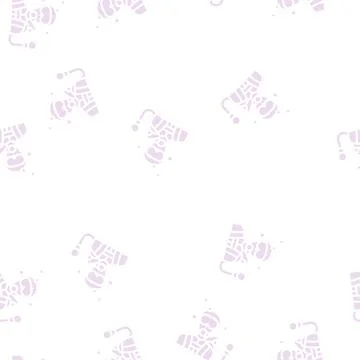 Diver worker glyph vector seamless pattern black Illustrazione stock