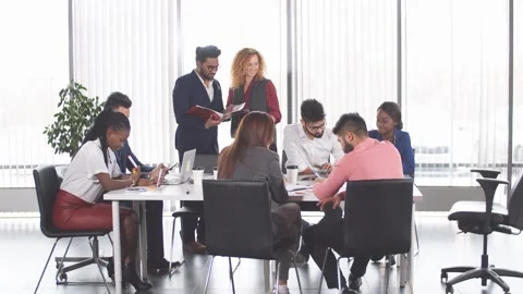 Diverese people analizing some documents Video stock 166610805