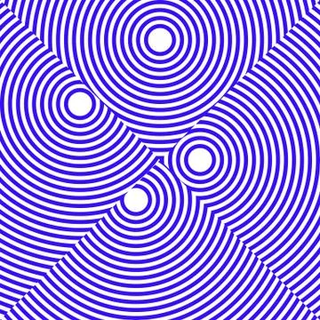 Divergent, convergent circles. Stock Illustration