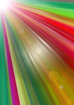 Divergent colorful bright rays of glowing angle Illustrazione stock
