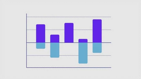 Diverging bar chart dark infographic element animation Stock Footage 321853741