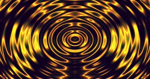 Diverging circular waves in purple and yellow tones Stock Footage 278864887