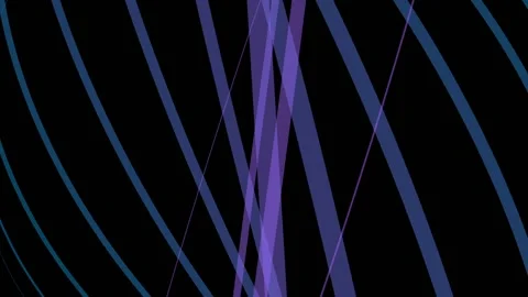 Diverging lines in blue and pink on a black background. Stock Footage 149935768