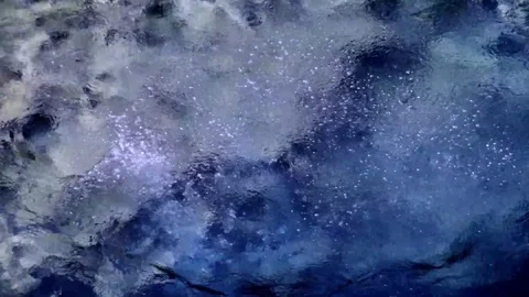 Divers bubbles in grotto Stock Footage 72634341