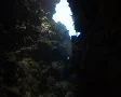 Divers pov inside underwater cave SD Footage